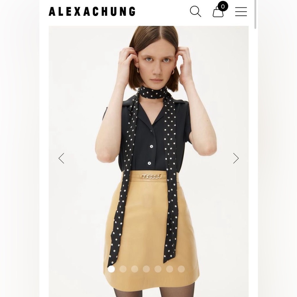 ALEXA CHUNG - leather mini skirt